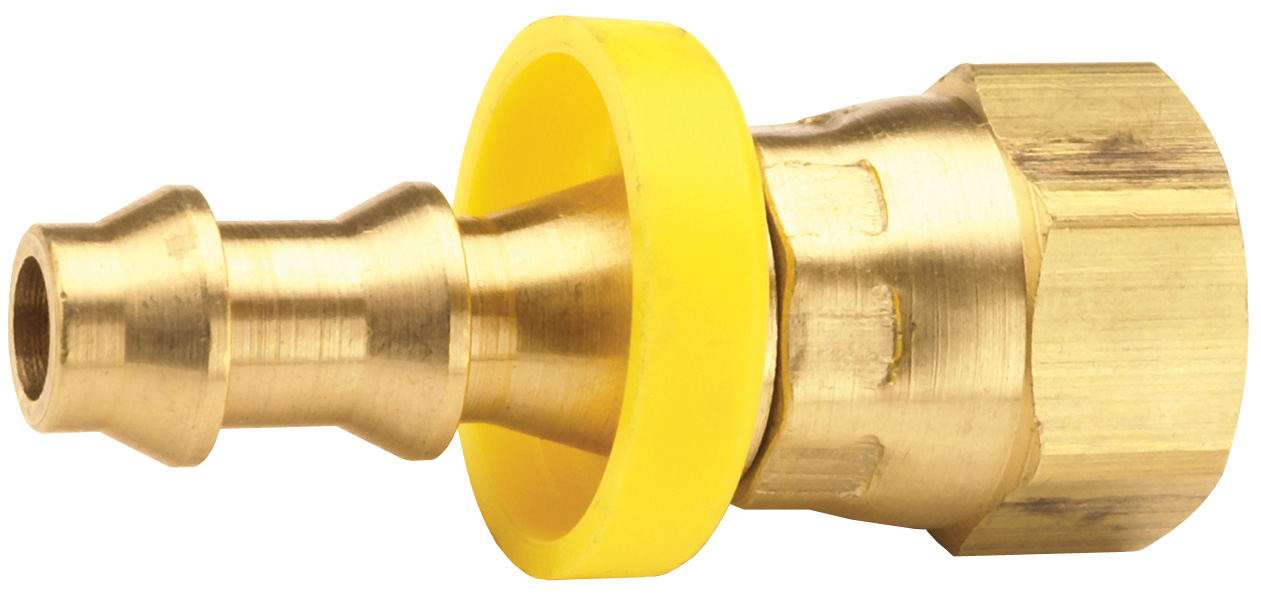 FEMALE 45°SAE/37°JIC SWIVEL X PUSH-ON HOSE BARB